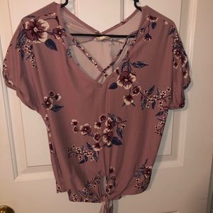 Super cute criss cross tie crop top